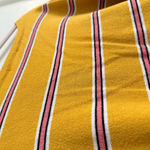 Ultra Flirt LARGE cropped Striped Mustard Yellow pink long sleeve Women's Top Photo 5