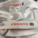 Sundry White Ruffled Tank Top Photo 4