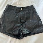 SheIn Black Leather Shorts Photo 0