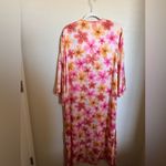 American Vintage Vintage Lejaby Saks Fifth Avenue Retro Floral Silk Kaftan Dress Sz Small Pink Photo 5