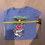 Ed Hardy  Pale Blue Graphic Print Crop Top Tee Photo 4
