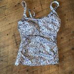 Athleta  Aqualuxe Batik NWT brown and white Jacobean tankini swim top Photo 3