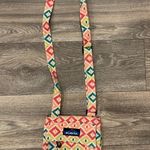 KAVU  Canvas Crossbody Adjustable Green Pink Aztec Bag Purse Photo 0