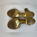 Tory Burch  Vintage Metallic Gold Leather Deco Style Heels Size 10‎ M Photo 10