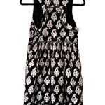 Free People  Metallic Studded Jacquard Mini Dress Black Gold Small Photo 2