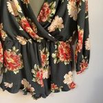 Doe & Rae  small dark green floral romper Photo 2