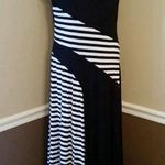 Black & White Striped Stretch Jersey Maxi Dress by South Grand from ModCloth Photo 0