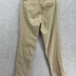 Lands' End  Women's Solid Tan Brown Pants Size 1 Straight Leg Cotton Blend Photo 1