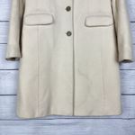 J.Crew Ivory Wool & Cashmere Blend Overcoat Women's Size 4 Petite Coat Winter Photo 2