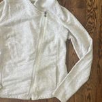 Under Armour  Asymmetrical Zip Up Hoodie White Heather Size Small Cozy Cute Photo 3