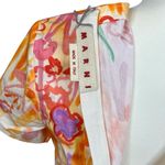 NWT Marni Women's Nectarine Waterfall Comp Poplin Dress Size 42 IT Orange Photo 4