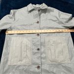 ZARA Combination Oversized Mint Faux Leather Button Front Shacket Size S Photo 12