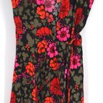 Rolla's Cleo Rambling Floral Wrap Dress Short Sleeve Mini Black Red Women's XS Photo 3