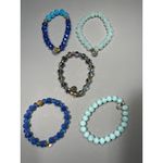 Ermish Stack of five bracelets in Blue/Gray Tones Blue Photo 3
