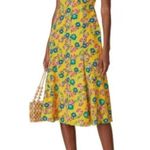 GORGEOUS Saloni Holly Midi Dress 100% silk EUC US4 🥰 Yellow Size 4 Photo 1