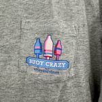 Vineyard Vines Size Medium Shirt Gray Pocket Tee Long Sleeve Buoy Crazy Nautical Photo 1
