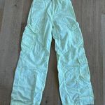 ZARA Wide Leg Cargo Pocket Pants in Pale Neon Yellow Photo 0