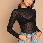 SheIn Leopard Mesh Top Photo 0