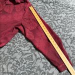 Maggie Barnes Maggie McNaughton women’s plus size 2X sheer maroon long sleeve paisley buttons Photo 7