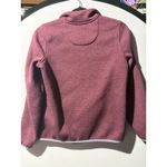 L.L.Bean  Womens Fleece Pullover Snap Neck Sweatshirt XS Petite Gray Trim Logo Photo 6