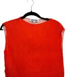 Andrea Iyamah Atti Ombre Plisse Two-Piece Set Straight-Leg Pants Top Red Small Photo 3