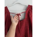 Ava & Viv  Women's 3X Balloon Elbow Sleeve Smocked Dress Red Flowy Pockets NEW Photo 10