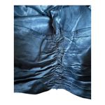 ZARA NWT  Crop Top Blouse, Mock Neck, long sleeve, ruched hem in blue size medium Photo 8