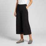 BP . Black Wide Leg Cropped Knit Culotte Pants - Size Medium Photo 1