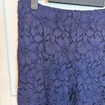 Free People DISCO WILD LACES NAVY BLUE PULL ON FLARE PANTS Photo 5