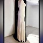 SKY Brand Y2K Soft White Ruched Crochet Maxi Strapless Dress Small Photo 7