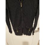 Ralph Lauren Lauren  black zip up cardigan size medium Photo 4