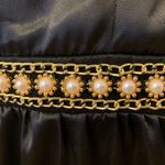 Francescas Amelia Pearl Embellished Baby Doll Formal Dress SZ Medium Black Photo 6