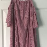 Francesca's NWT Francesca’s Peyton Pink Cold Shoulder Floral Lace Shift Dress Sz M Photo 1