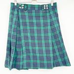 NWT Scarlet Darkness Womens School Girl Preppy Y2K Punk Pleated Plaid Skirt S Green Photo 0