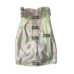 Alexia Admor  Strapless Ruffled Embellished Cocktail Dress Champagne M Photo 1