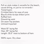 Karen Kane  blue/white tiered maxi skirt. Draw string waist. Size Medium. Photo 6