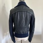 Catherine Malandrino $1100 - RARE  Navy Leather Jacket - 4 Photo 2