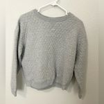 Gap  Women’s Gray Quilted Crew Neck Sweatshirt Size Small | Soft Cozy Pullover Photo 1