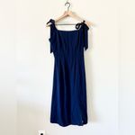 Petal and Pup  Tie Strap Midi Dress with Slit in Navy Size 6 Photo 2