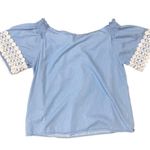 Joy Joy  Chambray Off the Shoulder Top Photo 2