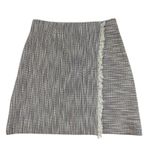 Maeve  Anthropologie Tweed Mini Skirt Fringe Hem Multicolor Size 4 NWT‎ Boho Photo 0