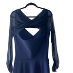 Chiara Boni NEW NWT La Petite Robe Leitha Mesh Cutout Midi Dress Navy Blue Notte Photo 12