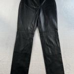 Vtg 90s Kelli Kouri Sz 6 Leather Pants Black Straight Bikercore Goth Punk Grunge Photo 1