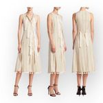 Altuzarra Luxe: new ꕥ Blanche Grosgrain Tie Pom Pom Dress ꕥ Parchment Stripe ꕥ Photo 1