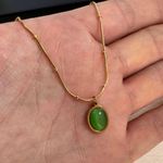 Green Crystal Pendant Necklace for Women Photo 4