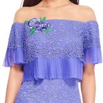 Tadashi Shoji NWT Abelle Off-The-Shoulder Lace Dress Wisteria Purple Size 10 NEW Photo 6