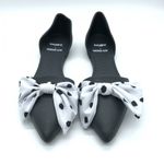 Beth Richards Native Womens D'Orsay Flats Bow Pointed Toe Slip On Rubber Black 9 Photo 1