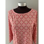 Cabana Life Tunic Dress Size L Peach Turquoise Beach Resort Shift Midi UPF 50+ Orange Size L Photo 1