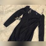 NEW Kay Unger Dark Midnight Blue Jude Jacquard Column Gown off the shoulder sz 2 Photo 2