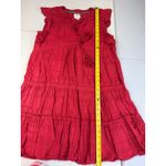 Knox Rose L Red Dress Tiered Cap Sleeves Tassel Tie Closure Pullover Boho Photo 1